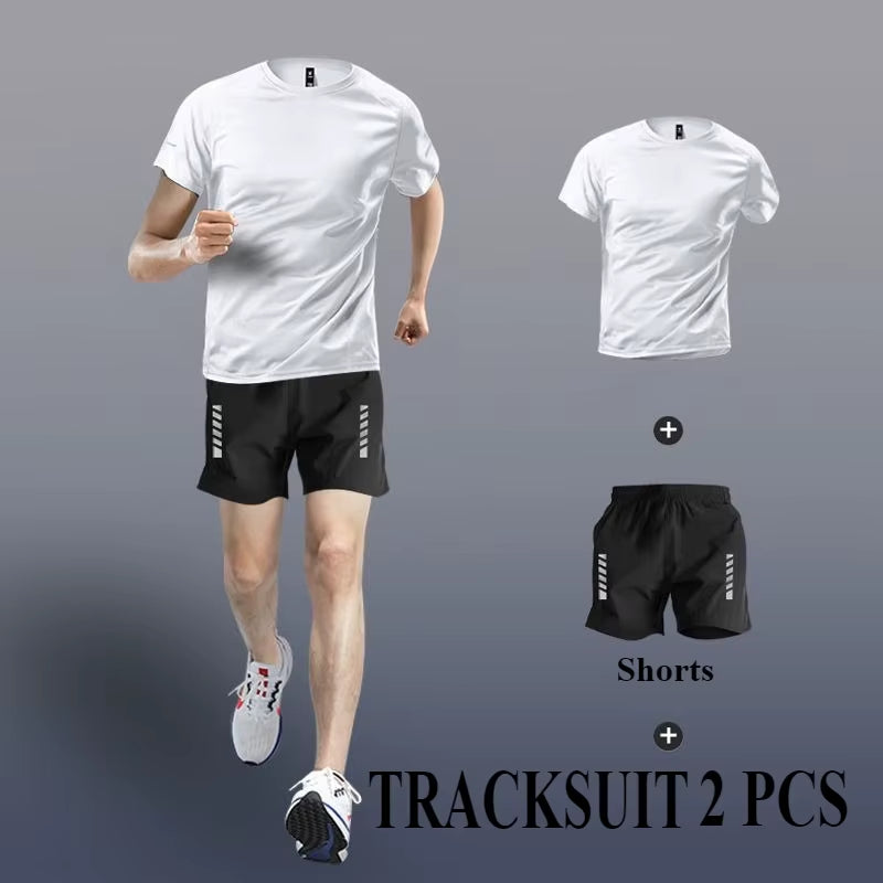 Fashion 2-4 Pieces Exercise Sets Men'S Running Sports Clothing Fitness Jogging Compression Suit Training Suit Sports Clothing