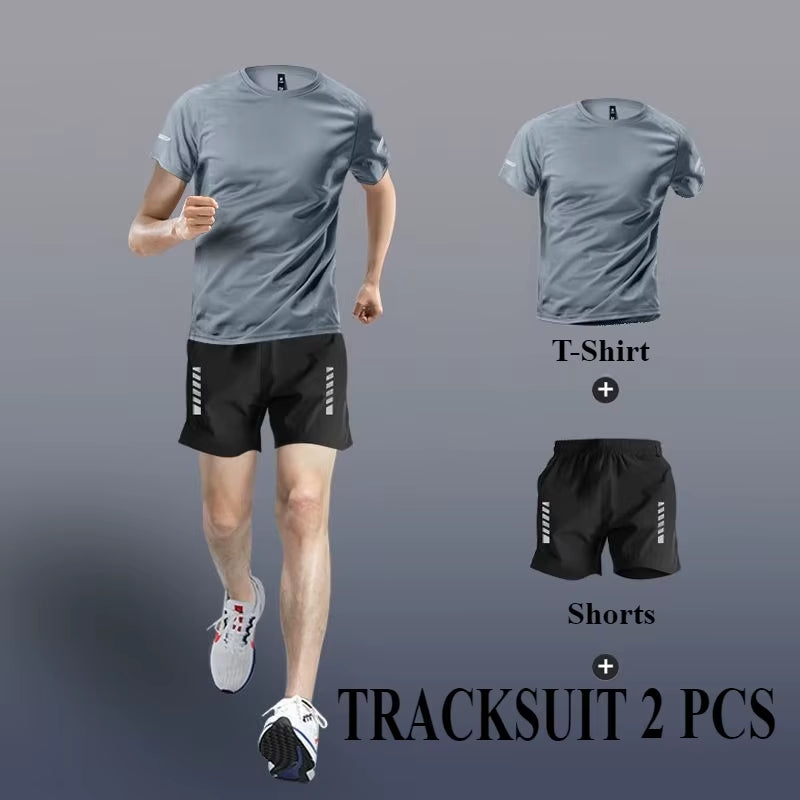 Fashion 2-4 Pieces Exercise Sets Men'S Running Sports Clothing Fitness Jogging Compression Suit Training Suit Sports Clothing